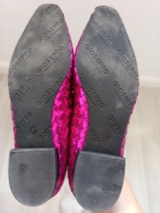 Bailarinas Gioseppo fucsia trenzadas metalizadas