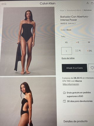 Bañador Calvin Klein negro L sin estrenar