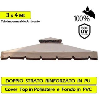 Telo Copertura Gazebo 3x4 Ricambio 350 gr/mq Camino