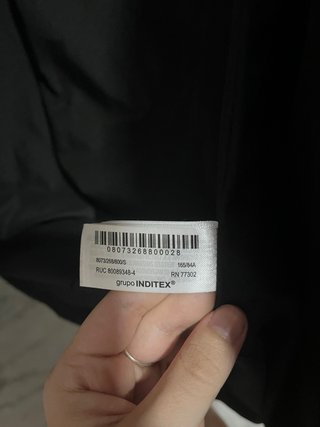 Abrigo Zara Negro Repelente al Agua