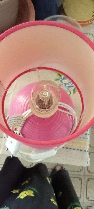 Lampada da tavolo rosa
