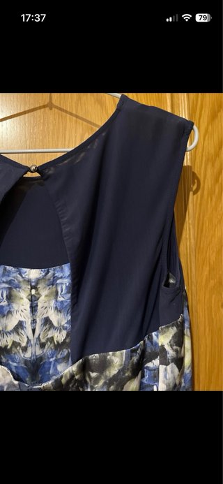Vestido Guess Azul y Blanco Talla M