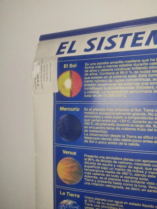 Lámina Escolar Doble Cara Sistema Solar