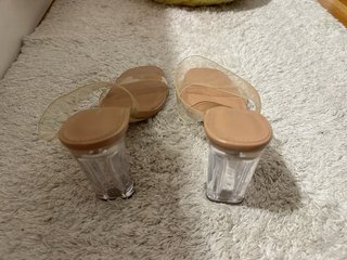 Sandalias tacón Zara transparentes