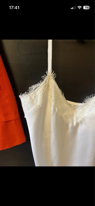 Falda naranja Pull&Bear talla L y top M
