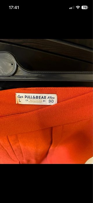 Falda naranja Pull&Bear talla L y top M