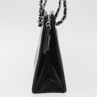 CHANEL Matelasse Chain Hand Bag Patent leather