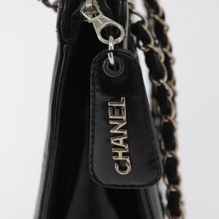 CHANEL Matelasse Chain Hand Bag Patent leather