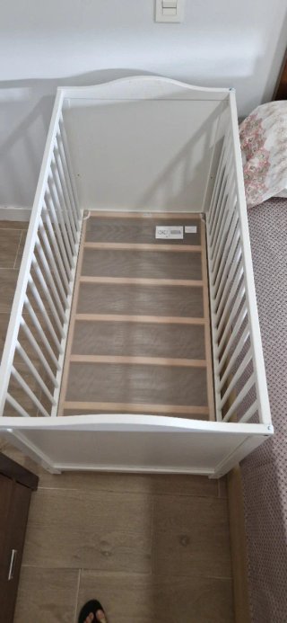 Cuna IKEA Smagora blanca con colchón