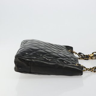CHANEL Matelasse Chain Tote Bag Patent Leather