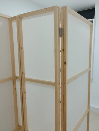 Biombos Japoneses Madera y Tela artesanales