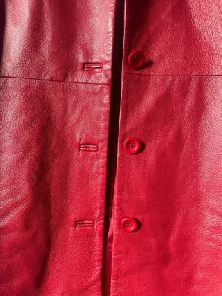 Chaqueta de cuero roja Ferro & Co Talla L