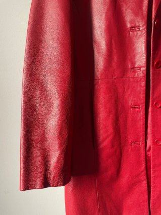 Chaqueta de cuero roja Ferro & Co Talla L