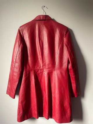 Chaqueta de cuero roja Ferro & Co Talla L