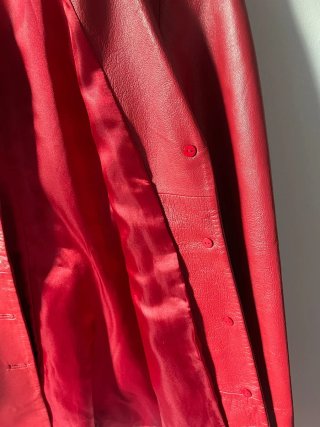 Chaqueta de cuero roja Ferro & Co Talla L