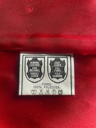 Chaqueta de cuero roja Ferro & Co Talla L