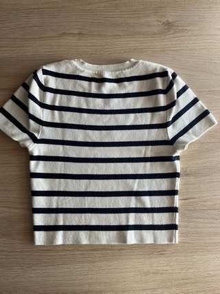 Top crop Zara Rayas Manga Corta
