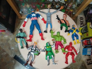 Lote 9 superheroes comics spain goma pvc años 80
