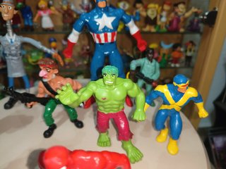 Lote 9 superheroes comics spain goma pvc años 80
