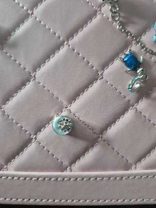 Pack 6 charms pulsera plata y azul
