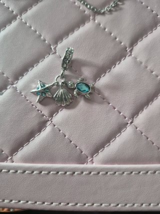 Pack 6 charms pulsera plata y azul