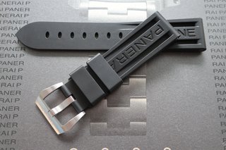 Correa caucho para Panerai 22mm Negra
