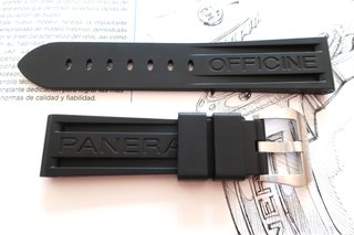 Correa caucho para Panerai 22mm Negra