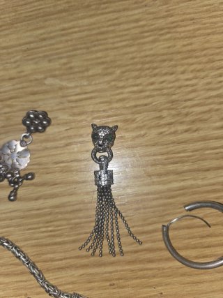 Lote 3 Pendientes y Pulsera Antigua Rotos,  plata