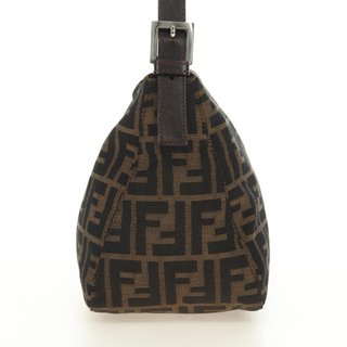FENDI Zucca Canvas Mamma Baguette Shoulder Bag