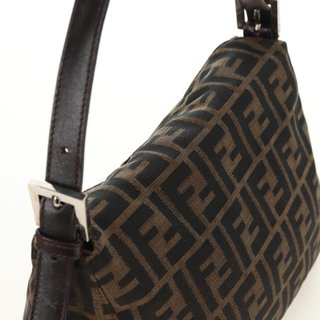 FENDI Zucca Canvas Mamma Baguette Shoulder Bag