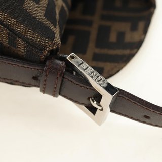 FENDI Zucca Canvas Mamma Baguette Shoulder Bag