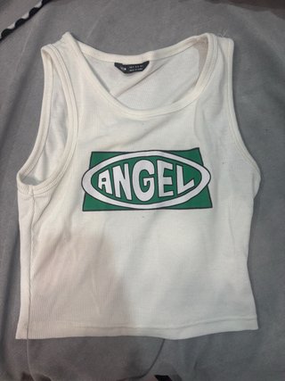 Top SHEIN blanco Angel Talla S