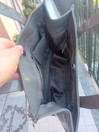 Borsa Armani Jeans Grigia Vernice