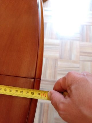 Mesa comedor madera ovalada y extensible