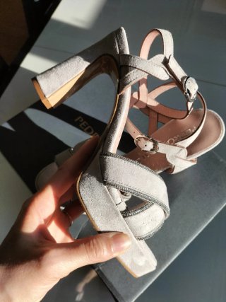 Sandalias Ante Rosa Palo Pedro Miralles Brillantes