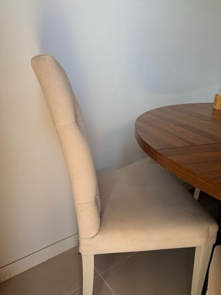 Juego de comedor redondo madera 4 personas