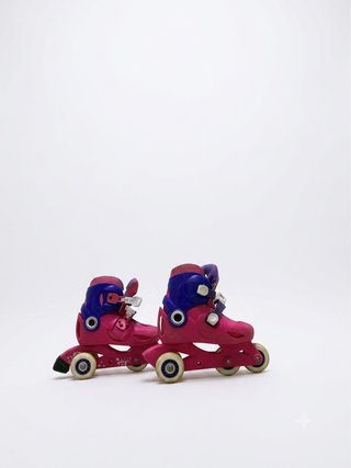 Patines en línea rosas y azules para niña