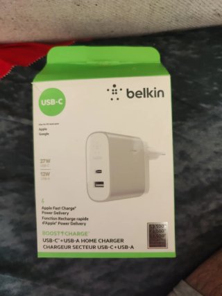 Cargador Belkin USB-C + USB-A 27W