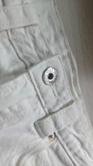 Falda vaquera blanca Stradivarius Talla S