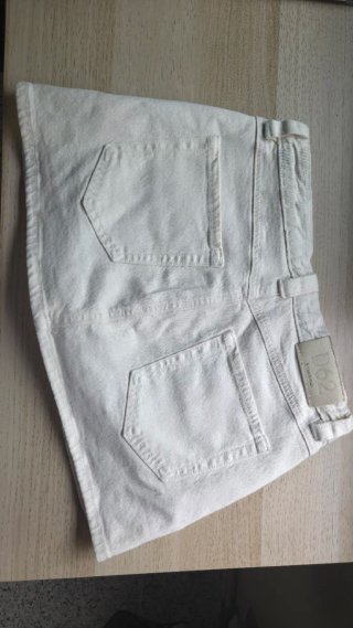 Falda vaquera blanca Stradivarius Talla S