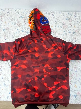 Sudadera BAPE Roja Camuflaje Cremallera