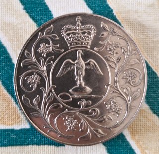 Moneda 25 peniques 1971 Isabel II