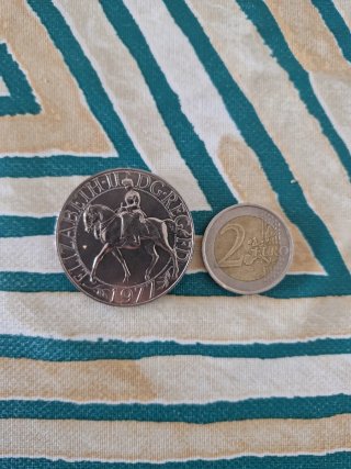 Moneda 25 peniques 1971 Isabel II