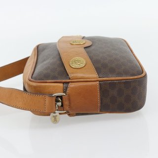 CELINE Macadam Canvas Shoulder Bag PVC Leather
