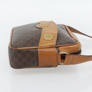CELINE Macadam Canvas Shoulder Bag PVC Leather