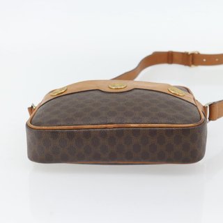 CELINE Macadam Canvas Shoulder Bag PVC Leather
