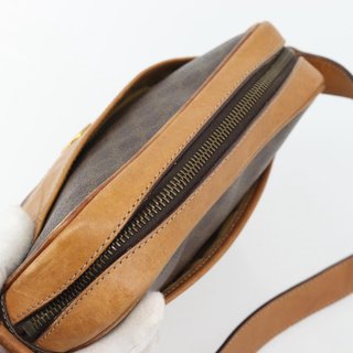 CELINE Macadam Canvas Shoulder Bag PVC Leather