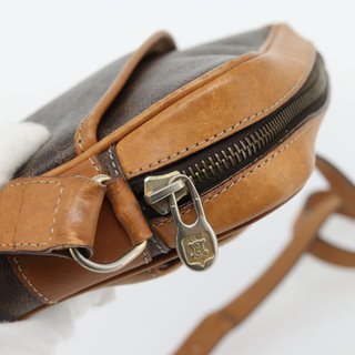 CELINE Macadam Canvas Shoulder Bag PVC Leather