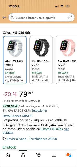 Reloj infantil con SIM