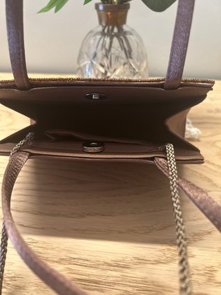 Bolso de fiesta lentejuelas naranja y marrón